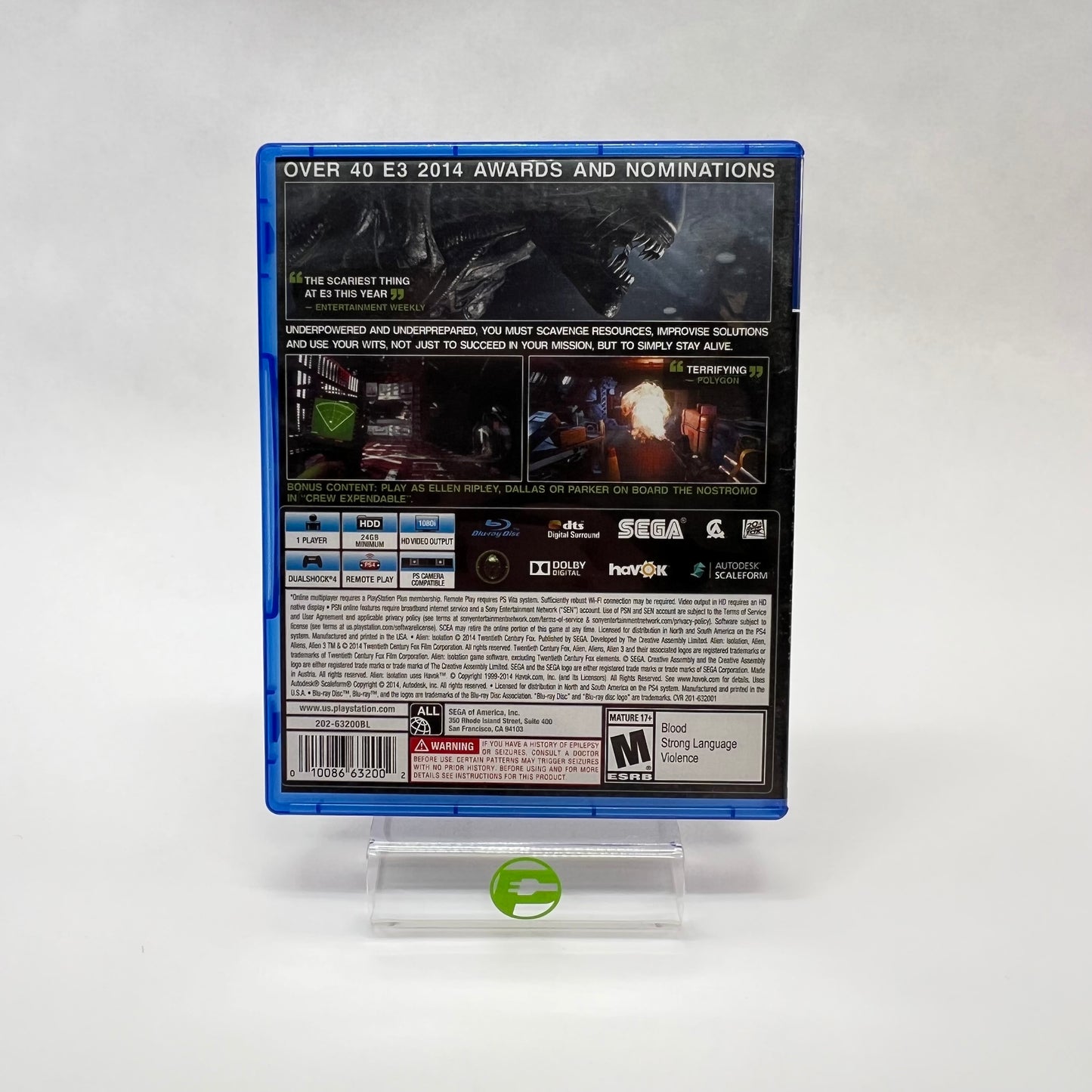 Alien: Isolation (Sony PlayStation 4 PS4, 2014)