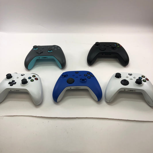 Used Lot of 5 Microsoft Xbox One Wireless Controllers Tested and Working