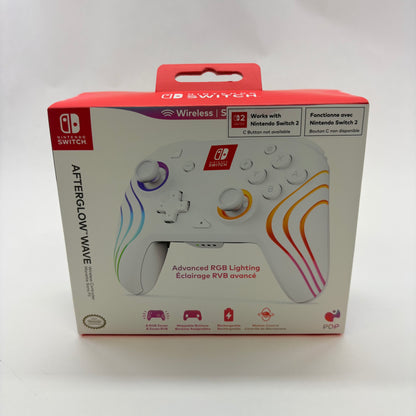 New Nintendo Afterglow Wave Controller 500-252-WH White
