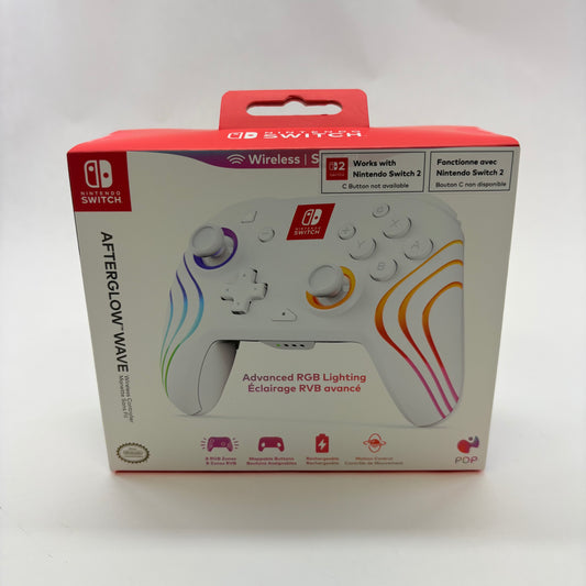 New Nintendo Afterglow Wave Controller 500-252-WH White