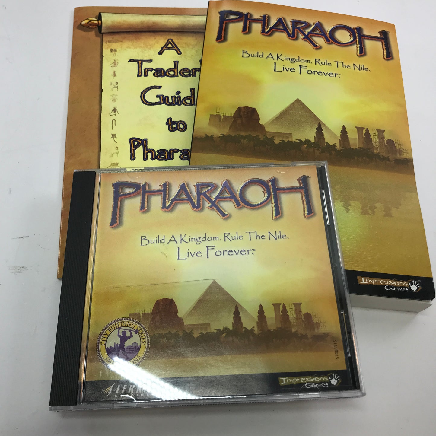 Pharaoh (PC, 1999) Complete in Original Big Box w/ Inserts, CIB