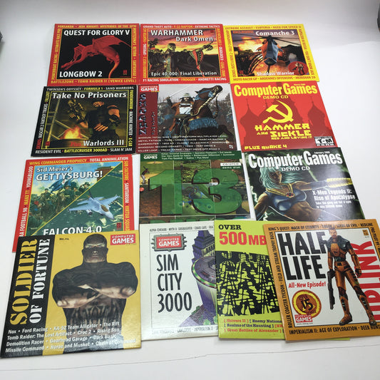 Lot of 13 PC Game Demo Discs [Nox, Alpha Centauri, Kings Quest and More]