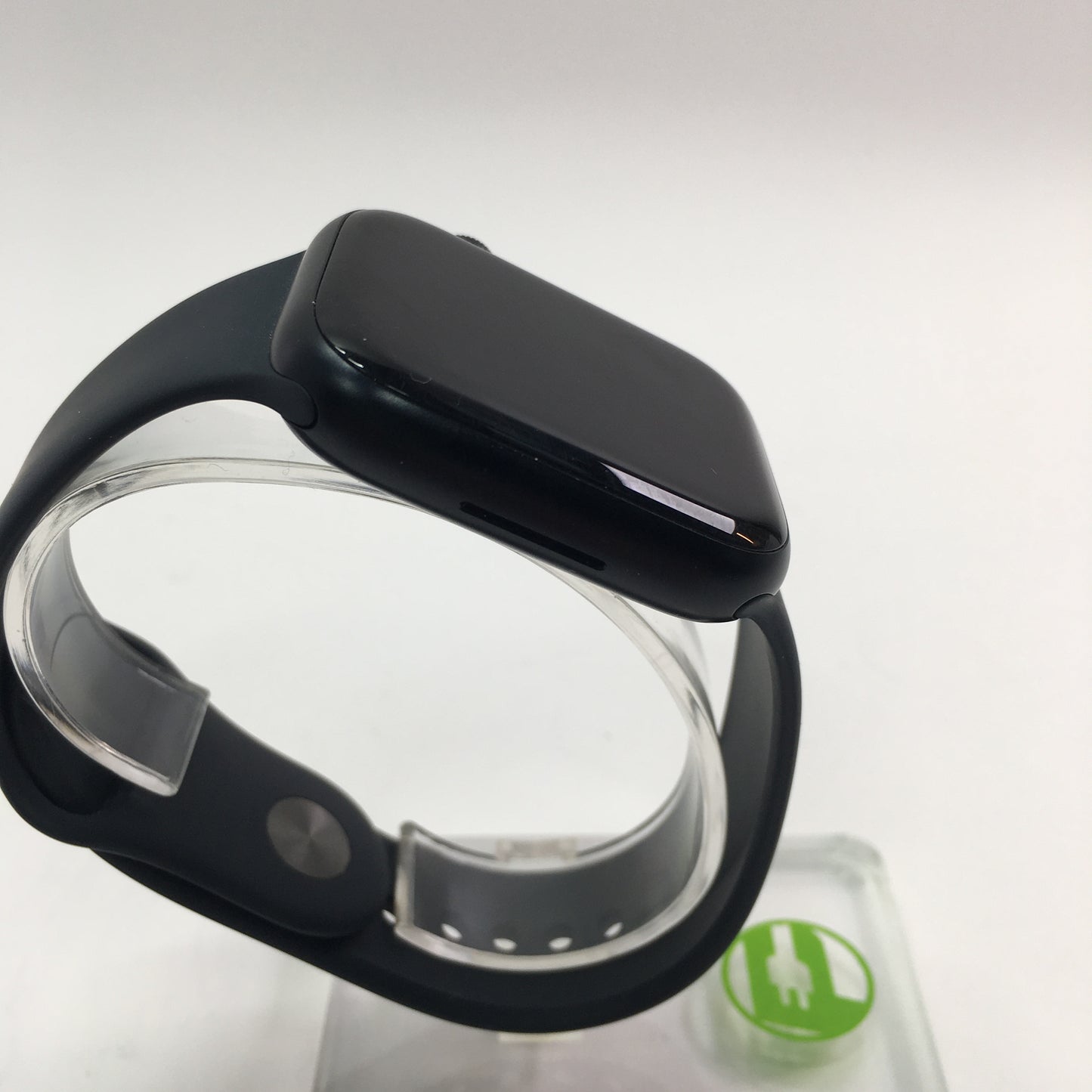 GPS Only Apple Watch Series 8 45MM Black Aluminum Blue Sport Band NVS