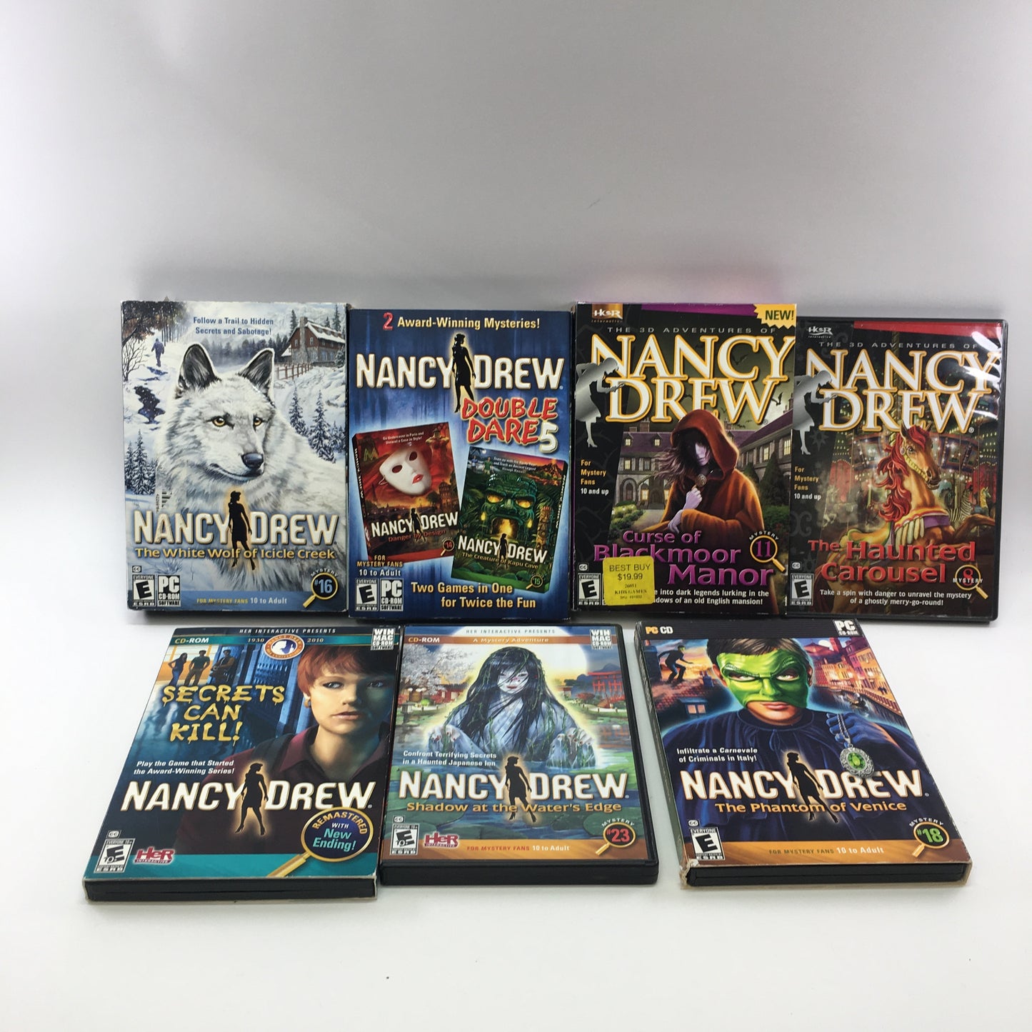 Lot of 7 Nancy Drew Mystery Games [#8, 11, 14-16, 18, 23 and Secrets Can Kill]