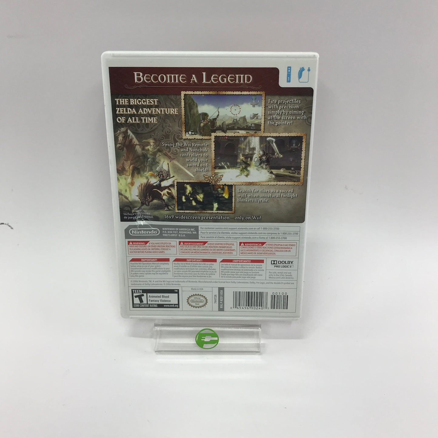 Zelda Twilight Princess [Nintendo Selects] (Nintendo Wii, 2011) No Manual
