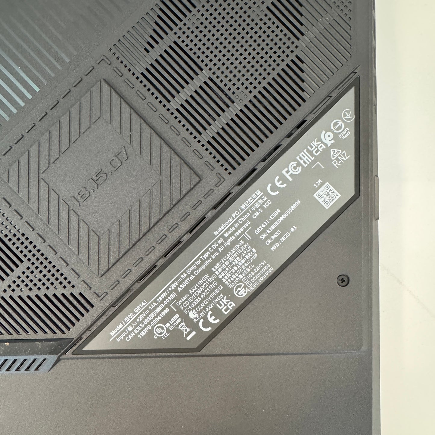 ROG Strix G i9-13980HX 2.20GHz 16GB RAM 1TB SSD Intel GeForce RTX 4070 Open Box 