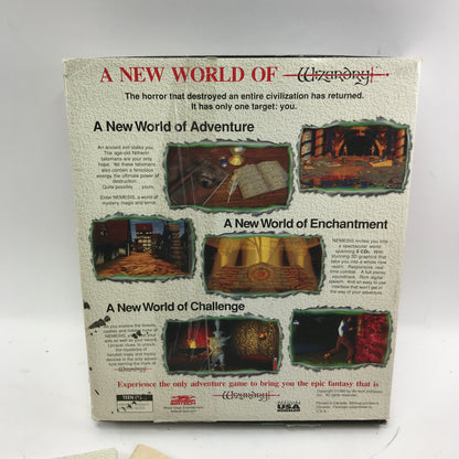 The Wizardry Adventure Nemesis (PC, 1996) Complete in Original Box w Manuals CIB