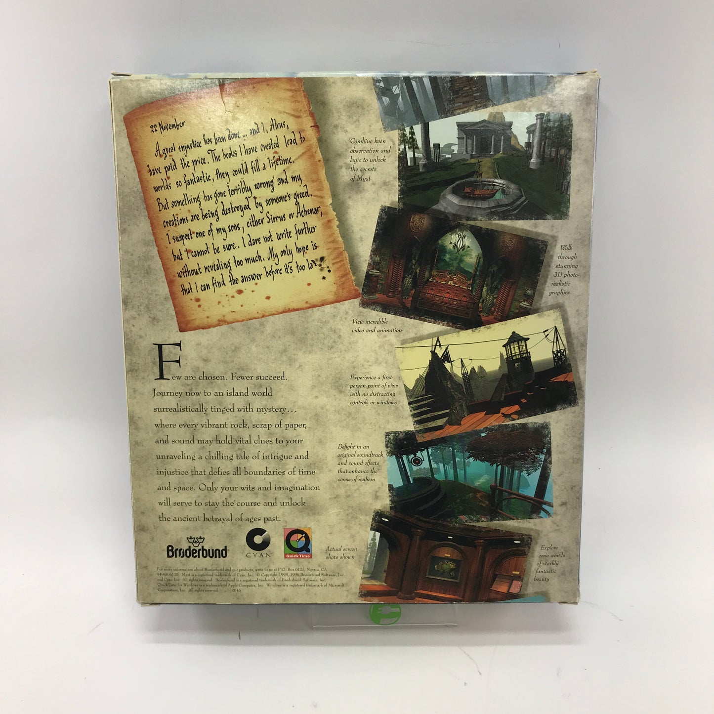 Myst (PC, 1994) Complete in Original Box w/ Manual and Inserts, CIB