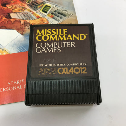 Missile Command (Atari 400, 1980) Cartridge and Manual Only