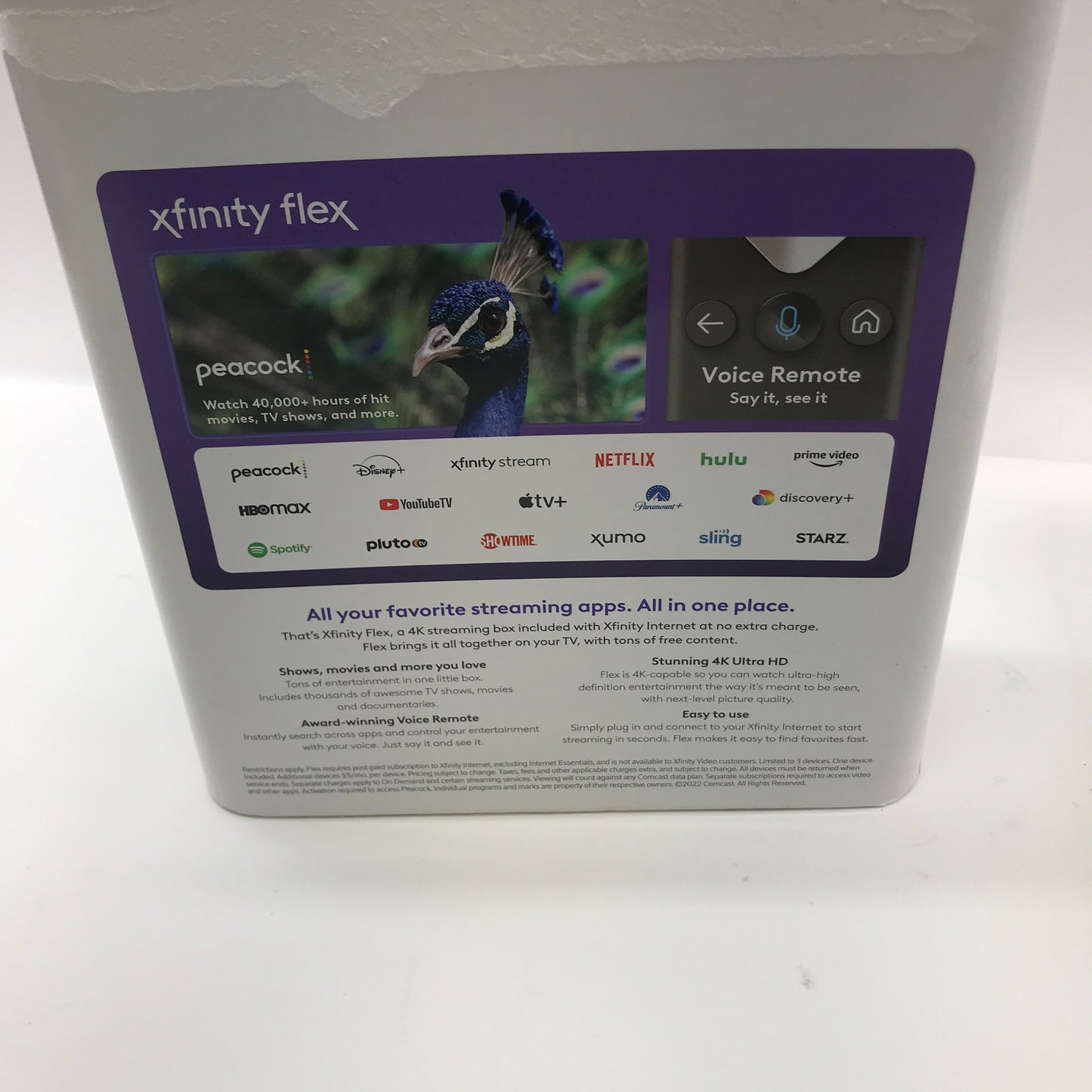 Xfinity Flex 4k UHD Streaming  w Original Box and Protective Insert and Remote