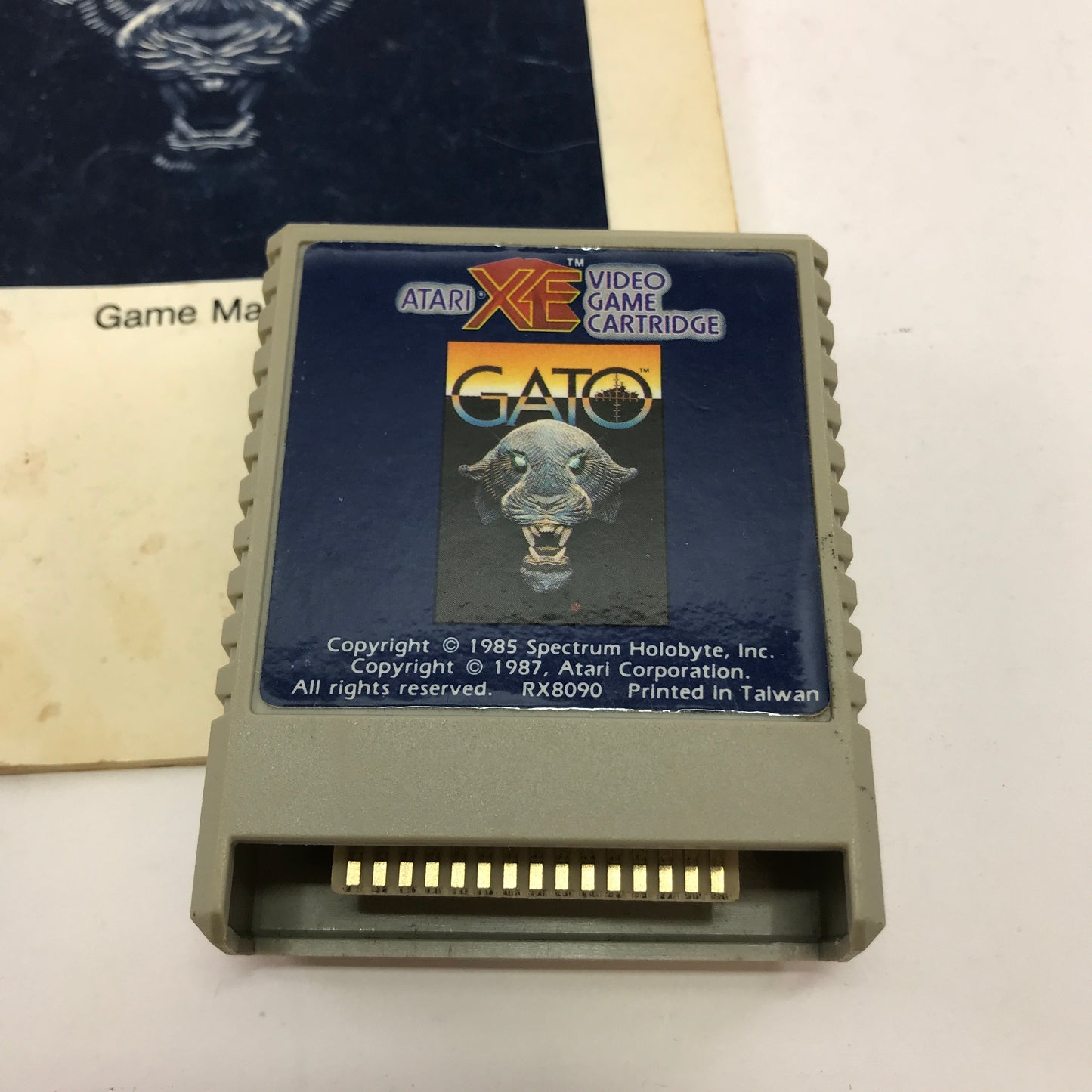 GATO (Atari XE, NaN) Manual and Cartridge Only