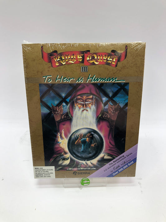 New Kings Quest III To Heir Is Human (PC, 1987) Factory Sealed