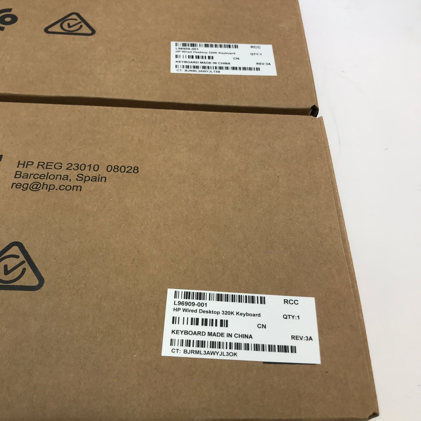 New HP Wired Desktop  Keyboard 320K  Lot of 3 HP Desktop Keyboards