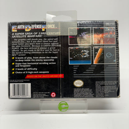 Earth Defense Force (Super Nintendo SNES, 1991) Complete In Box CIB