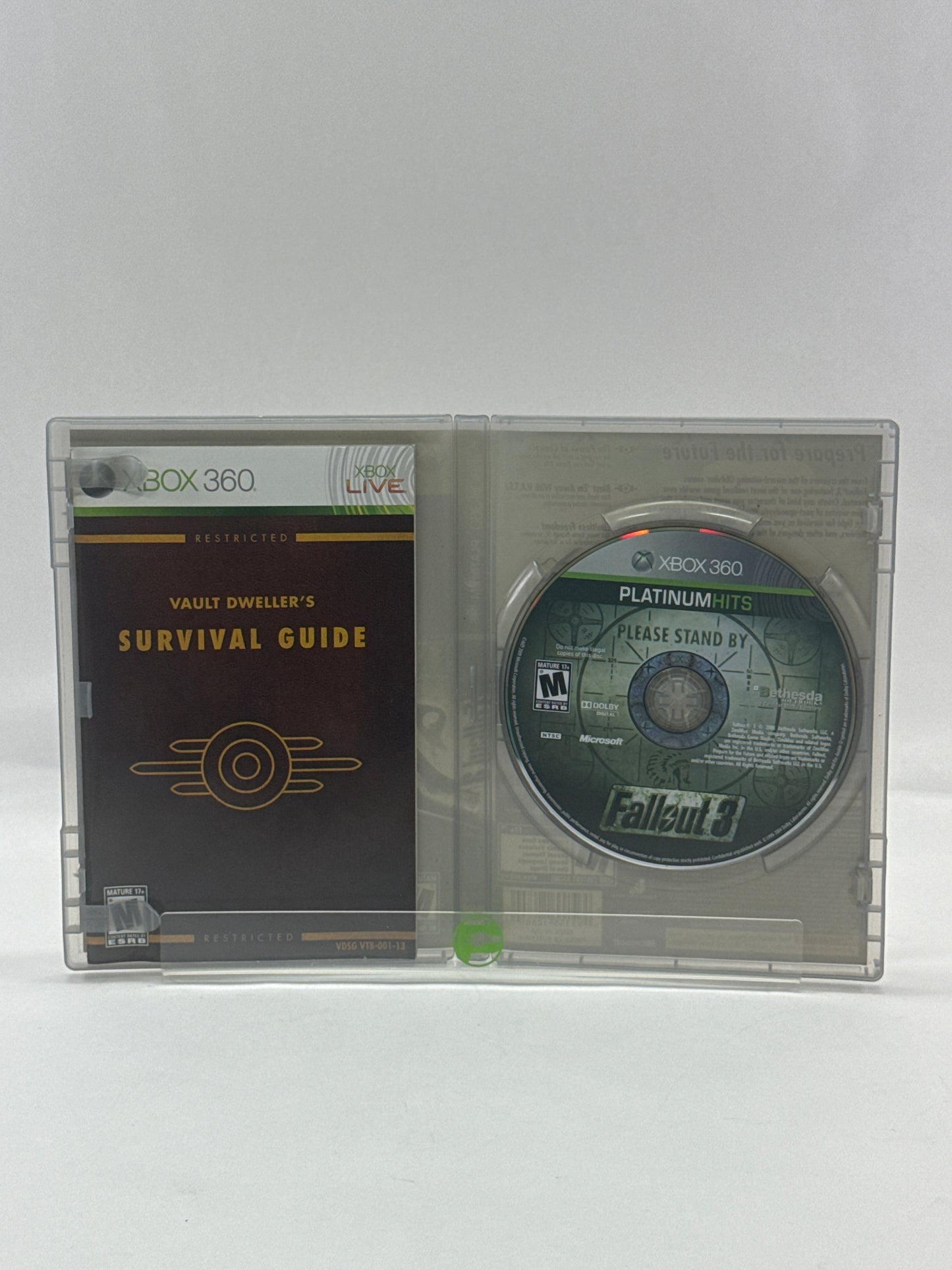 Fallout 3 (Microsoft Xbox 360, 2008, Platinum Hits)