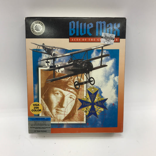 Blue Max: Aces Of The Great War (PC, 1989) Complete in Original Box, CIB
