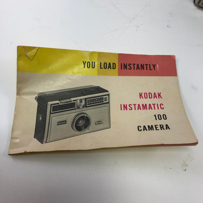 Kodak Instamatic 100 35MM Film Camera w Instruction Booklet