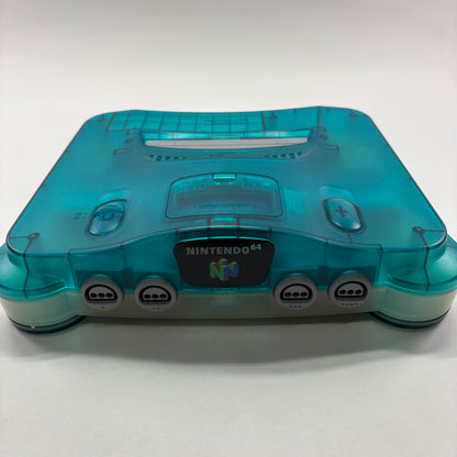 Nintendo 64 N64 Video Game Console And Controller NUS-001 Ice clear blue