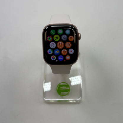 GPS Only Apple Watch Series 11 42MM Rose Gold Aluminum WhiteSport Band MEU04LW/A