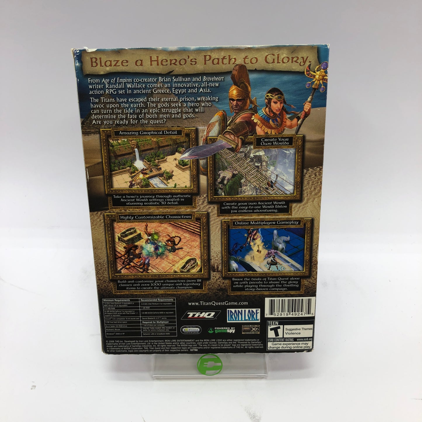Titan Quest (PC, 2006) Complete in Original Box w/ Manual and Dust Sleeve, CIB