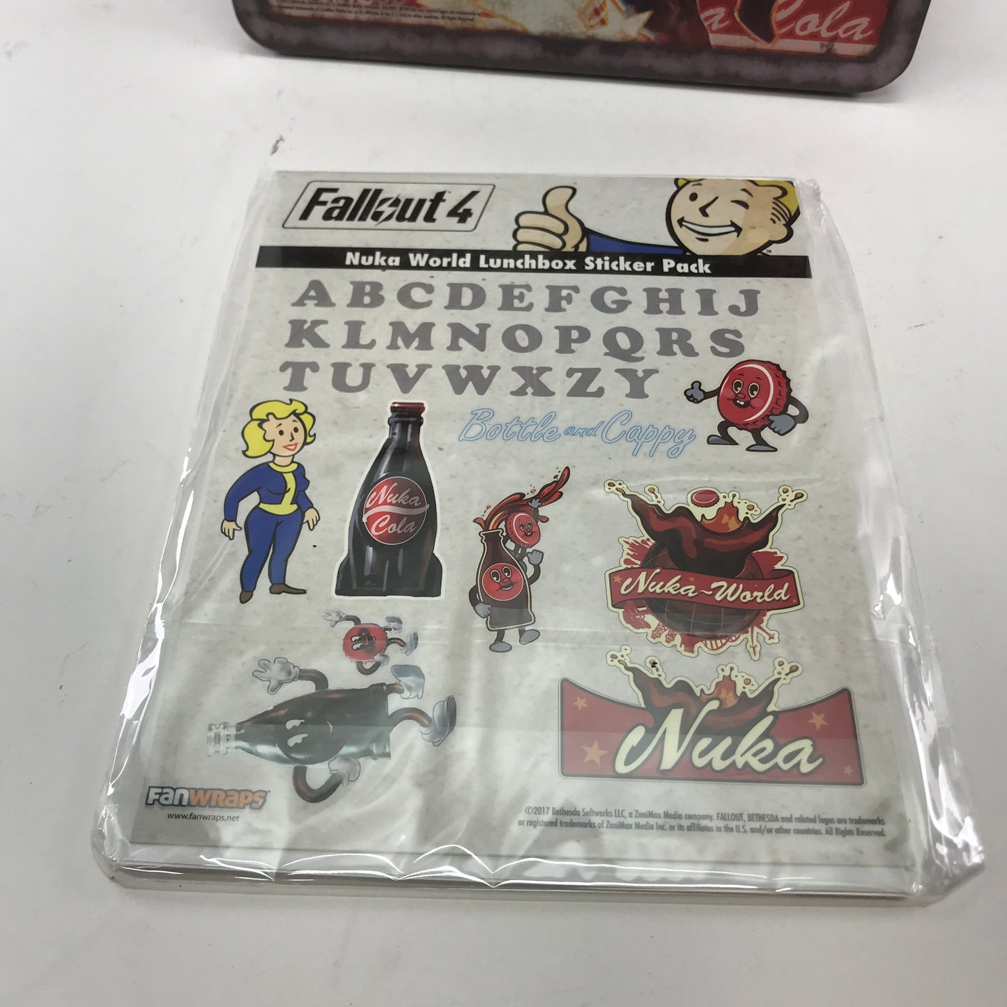 Fallout Collectable Nuka Bola Lunch Box w Sticker Set
