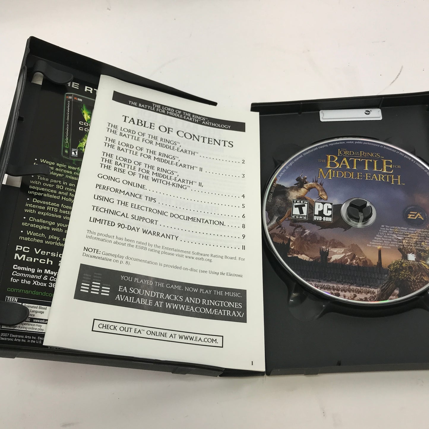Lord of the Rings: The Battle for Middle-earth Anthology (PC, 2007) CIB No Code
