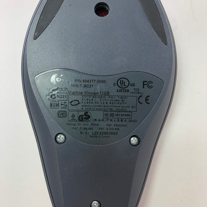Logitech 8043770000 Wired Marble Mouse Tested and Working w Marble