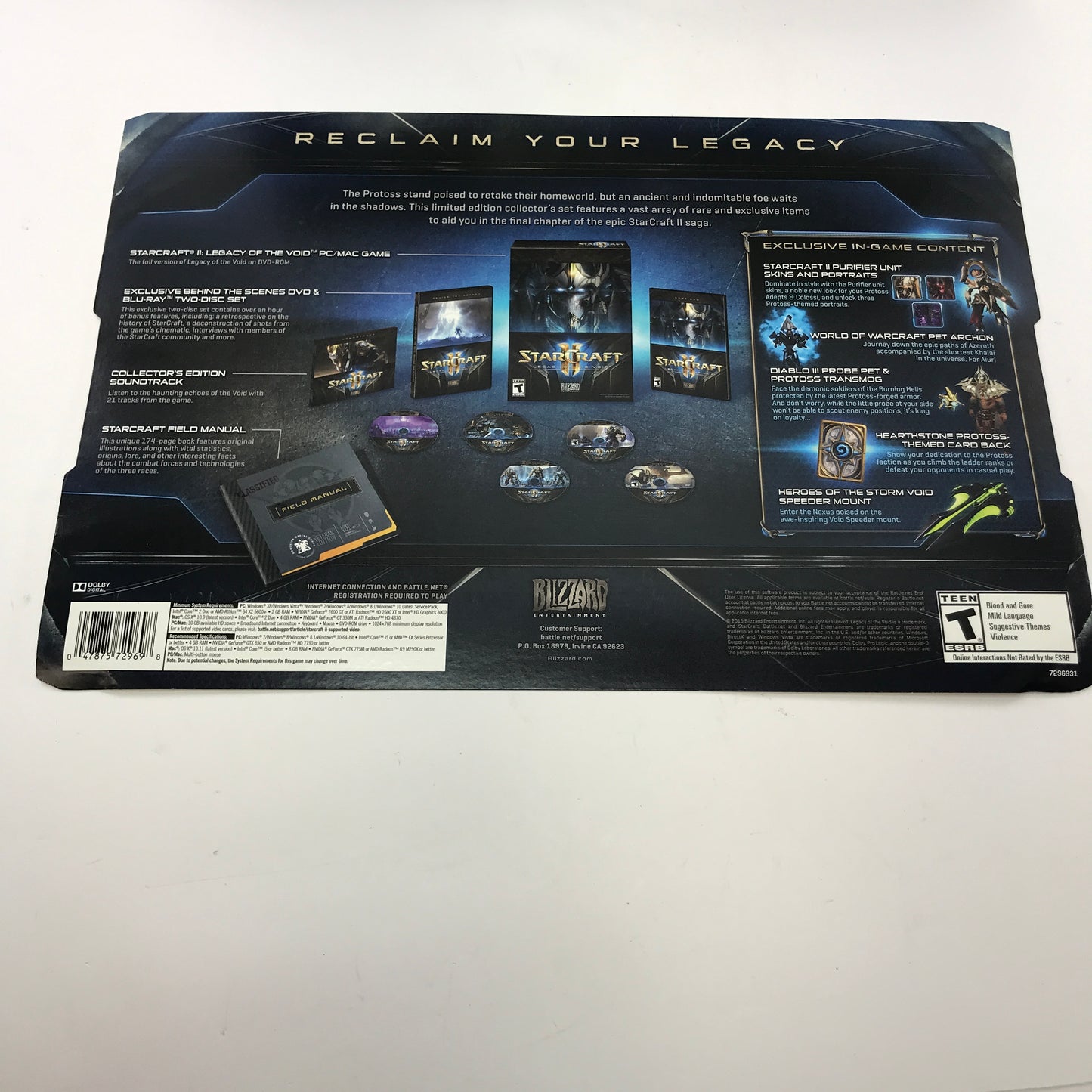 StarCraft II: Legacy of the Void [Collector's Edition] (PC, 2015)