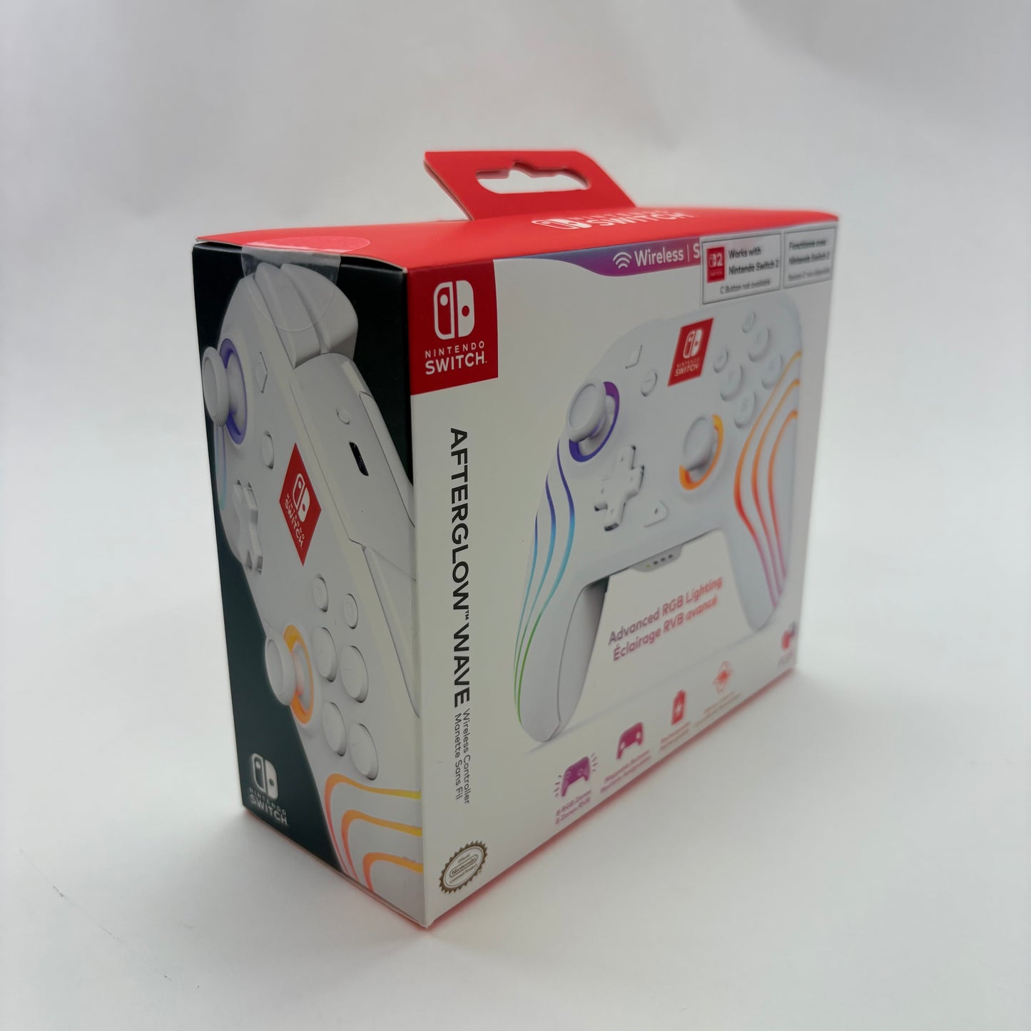 New Nintendo Afterglow Wave Controller 500-252-WH White