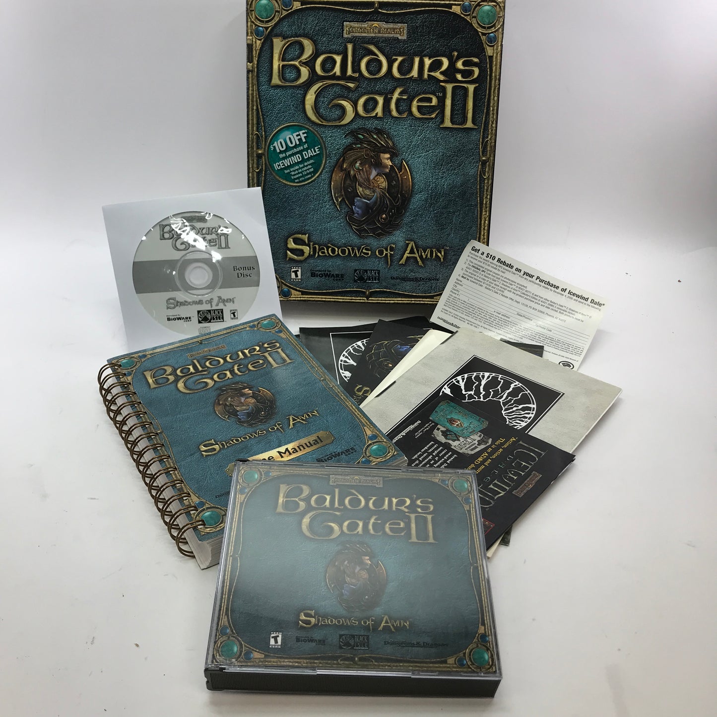 Baldur's Gate II: Shadows of Amn (PC, 2000) Complete in Original Box CIB