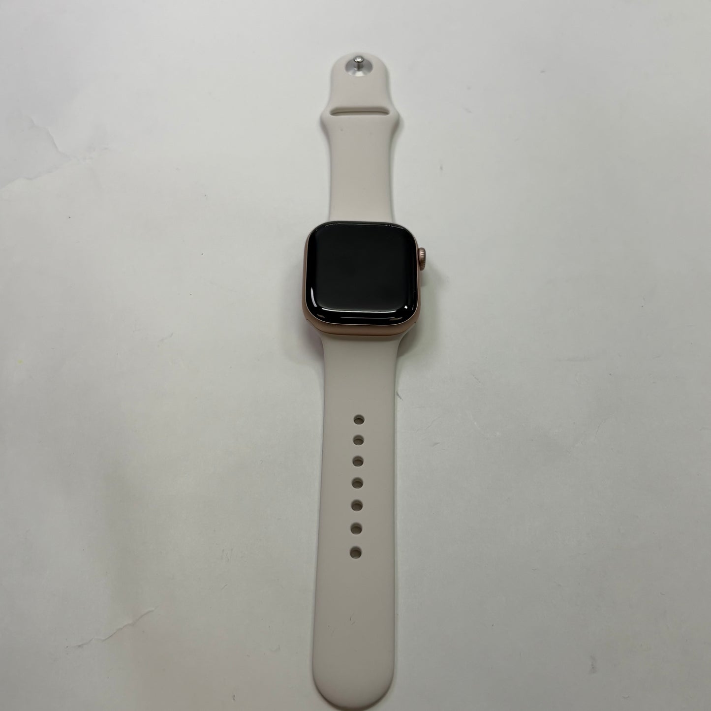 GPS Only Apple Watch Series 11 42MM Rose Gold Aluminum WhiteSport Band MEU04LW/A