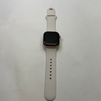 GPS Only Apple Watch Series 11 42MM Rose Gold Aluminum WhiteSport Band MEU04LW/A