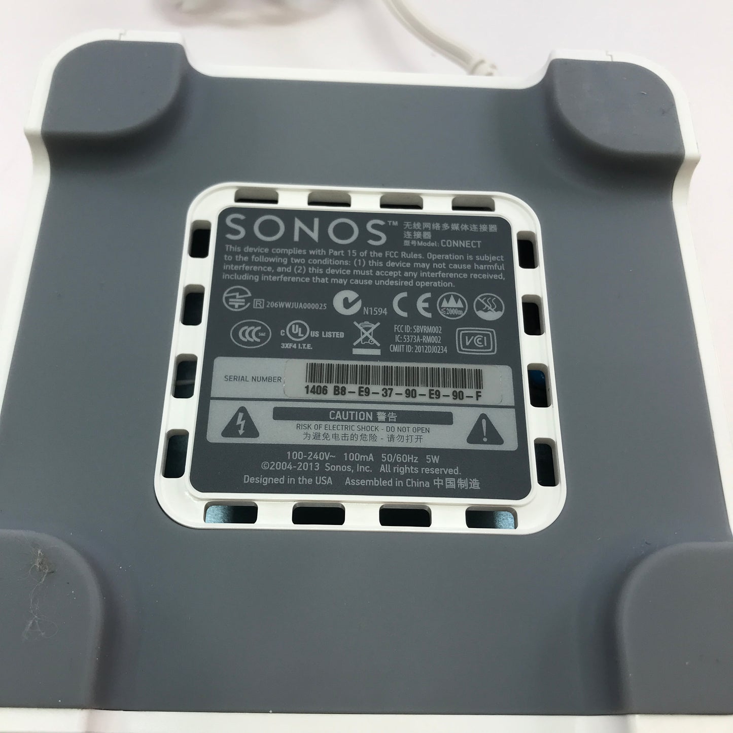 Sonos Connect Digital Media Streamer  White Generation 1 Gen 1