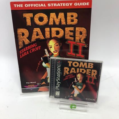 Tomb Raider II (Sony PlayStation 1 PS1, 1996) CIB w/ Official Strategy