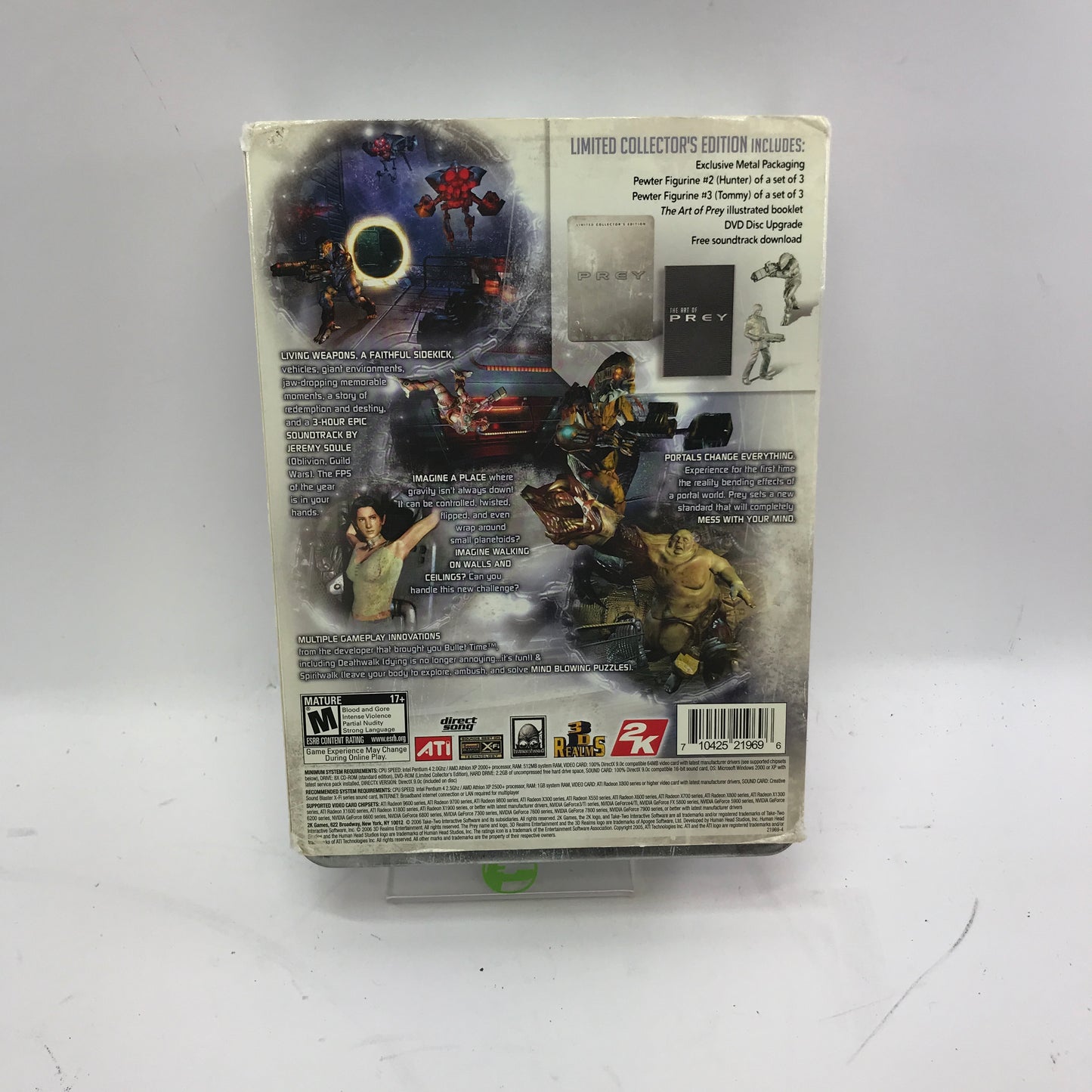 Prey [Limited Collector's Edition] (PC, 2006) Complete in Box w Figures CIB