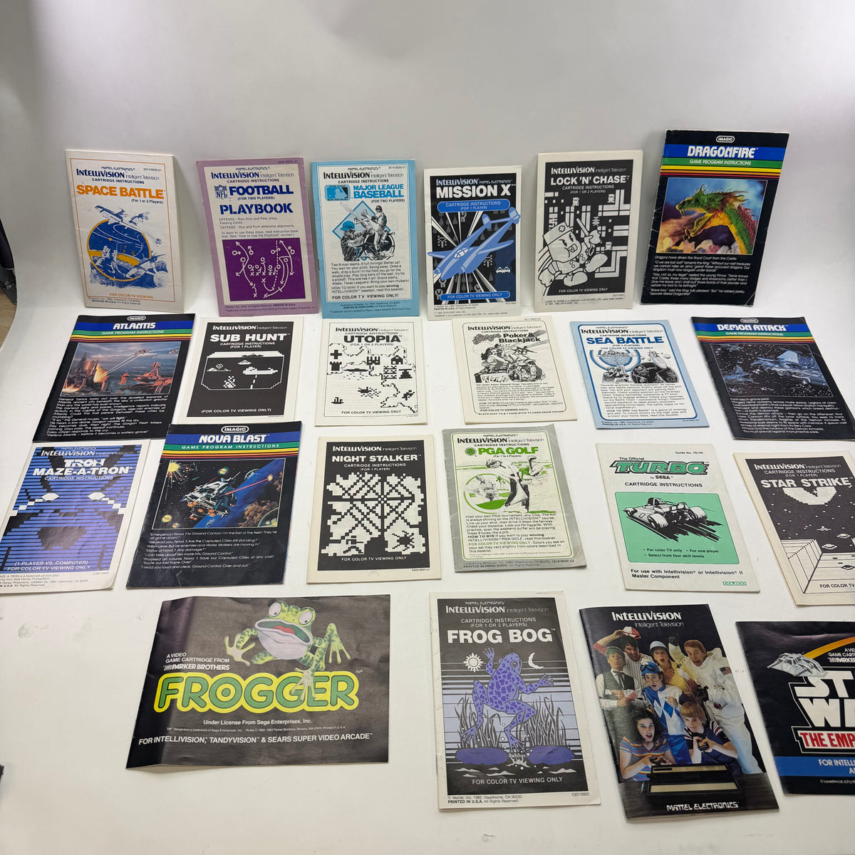 Lot of 35 Intellivision Games and Manuals Read Description