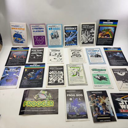 Lot of 35 Intellivision Games and Manuals Read Description