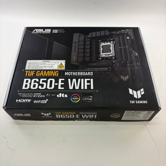 TUF GAMING B650-E WIFI AMD AM5 ATX motherboard, DDR5, 8+2 teamed power Open Box