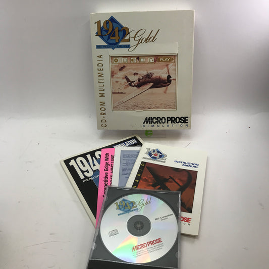 1942 Gold (PC, 1994) Complete in Original Box w/ All Inserts, CIB