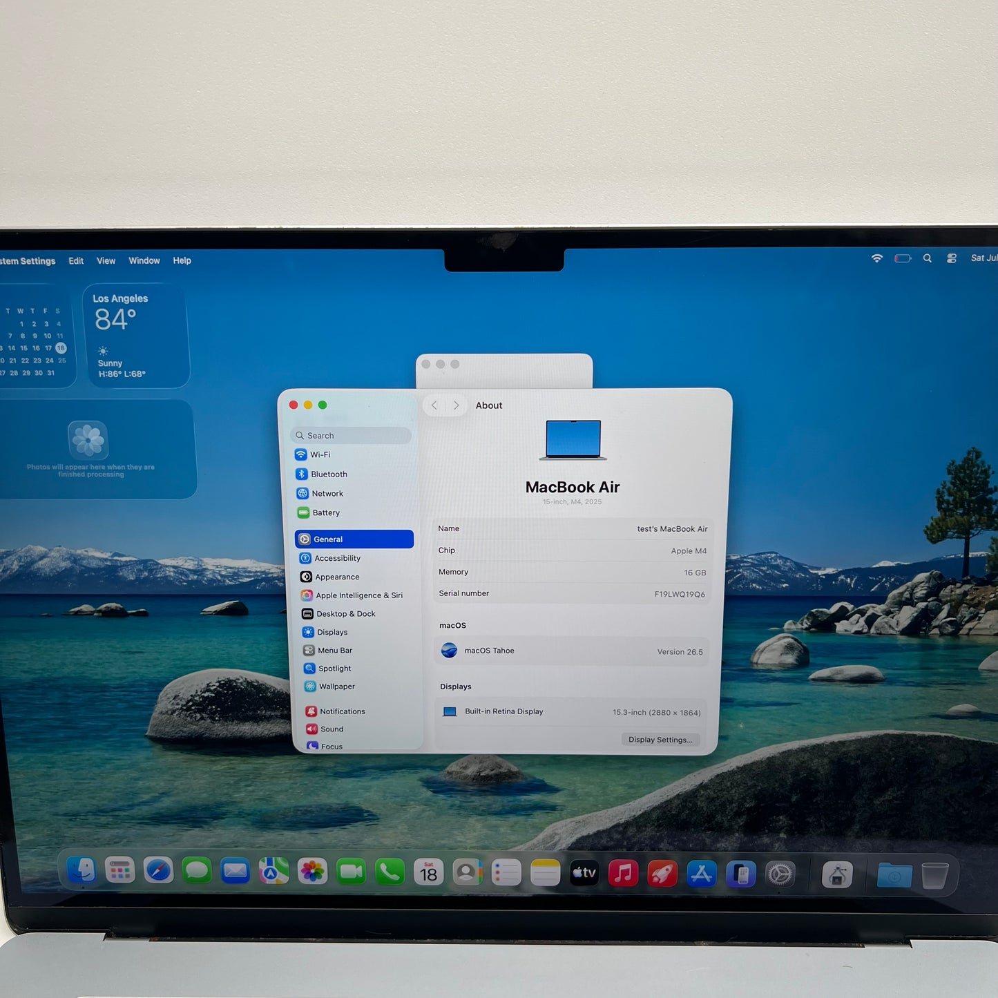 2025 Apple MacBook Air 15" M4 10C GPU 4.5GHz 16GB RAM 256GB SSD A3241