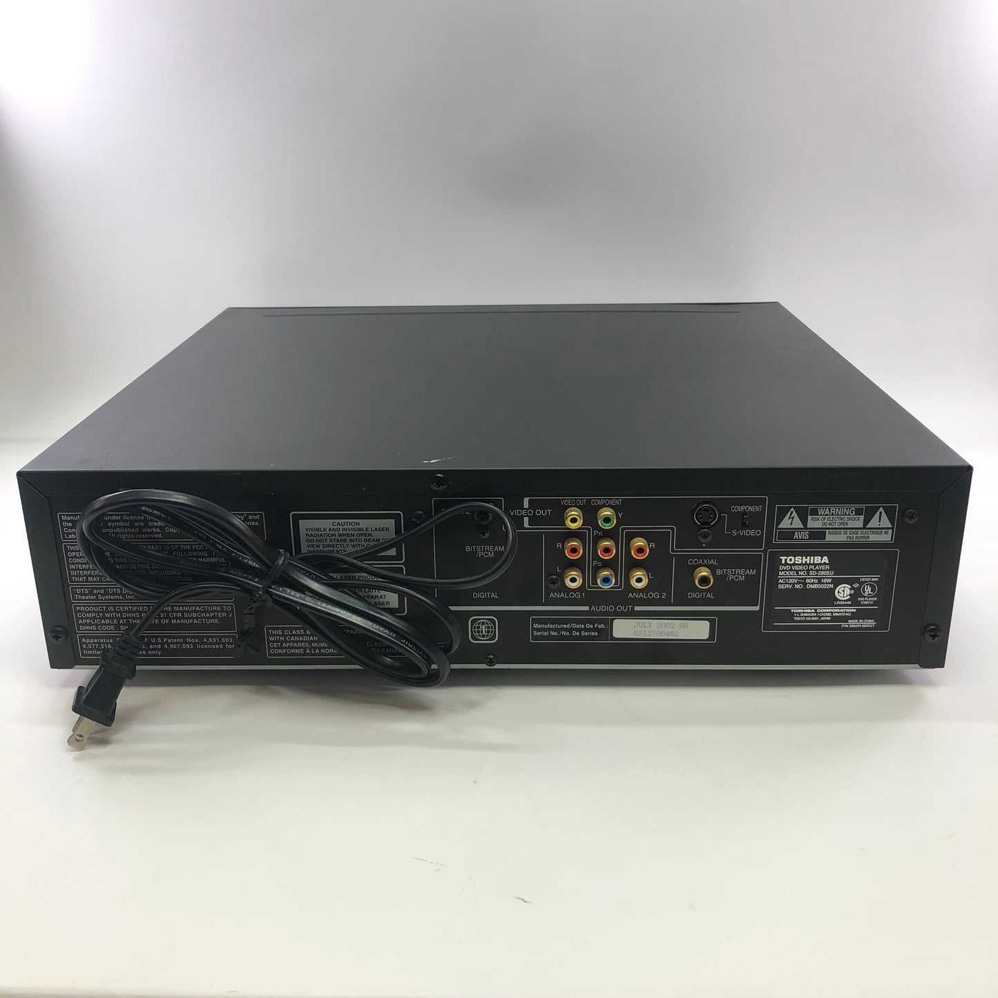 Toshiba SD-2805U CD/DVD 5 Disc Carousel Player, Tested, Working