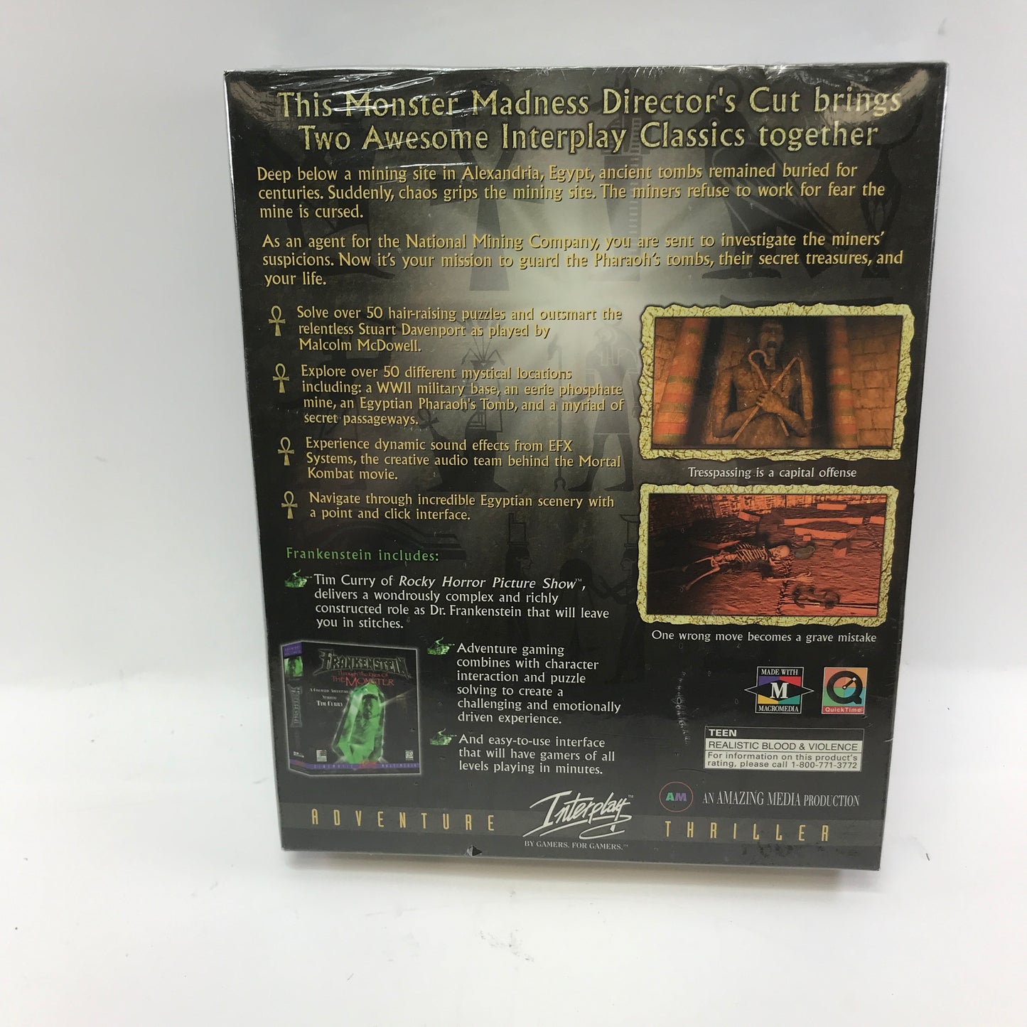 New Mummy: Tomb of the Pharaoh Factory Sealed w Frankenstein