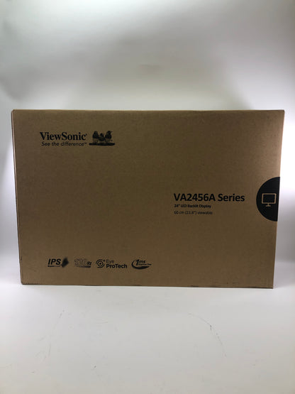 New ViewSonic 24" VA2456A-MHD-1B IPS LED 120Hz Frameless Monitor