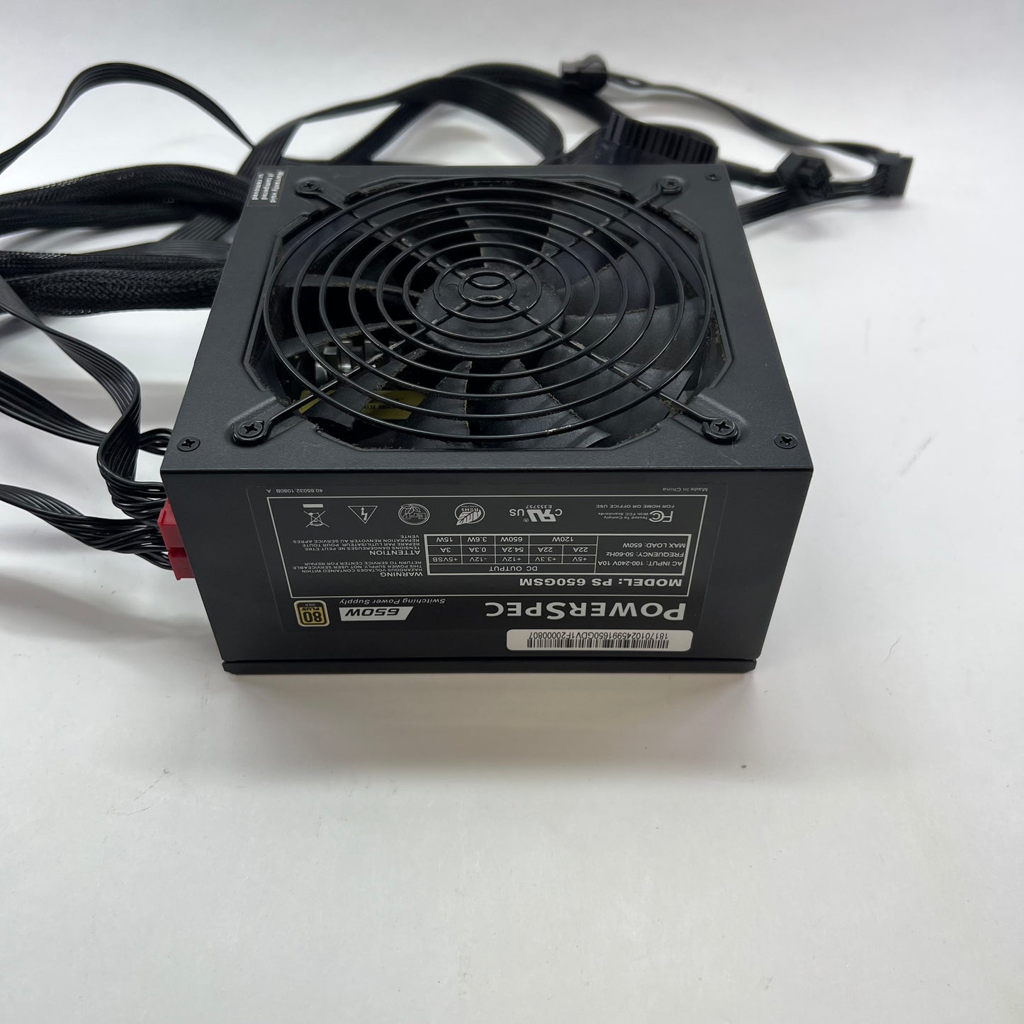 Misc Power supply PS 650GSM 80 Plus Gold 650W Semi Modular Power Supply