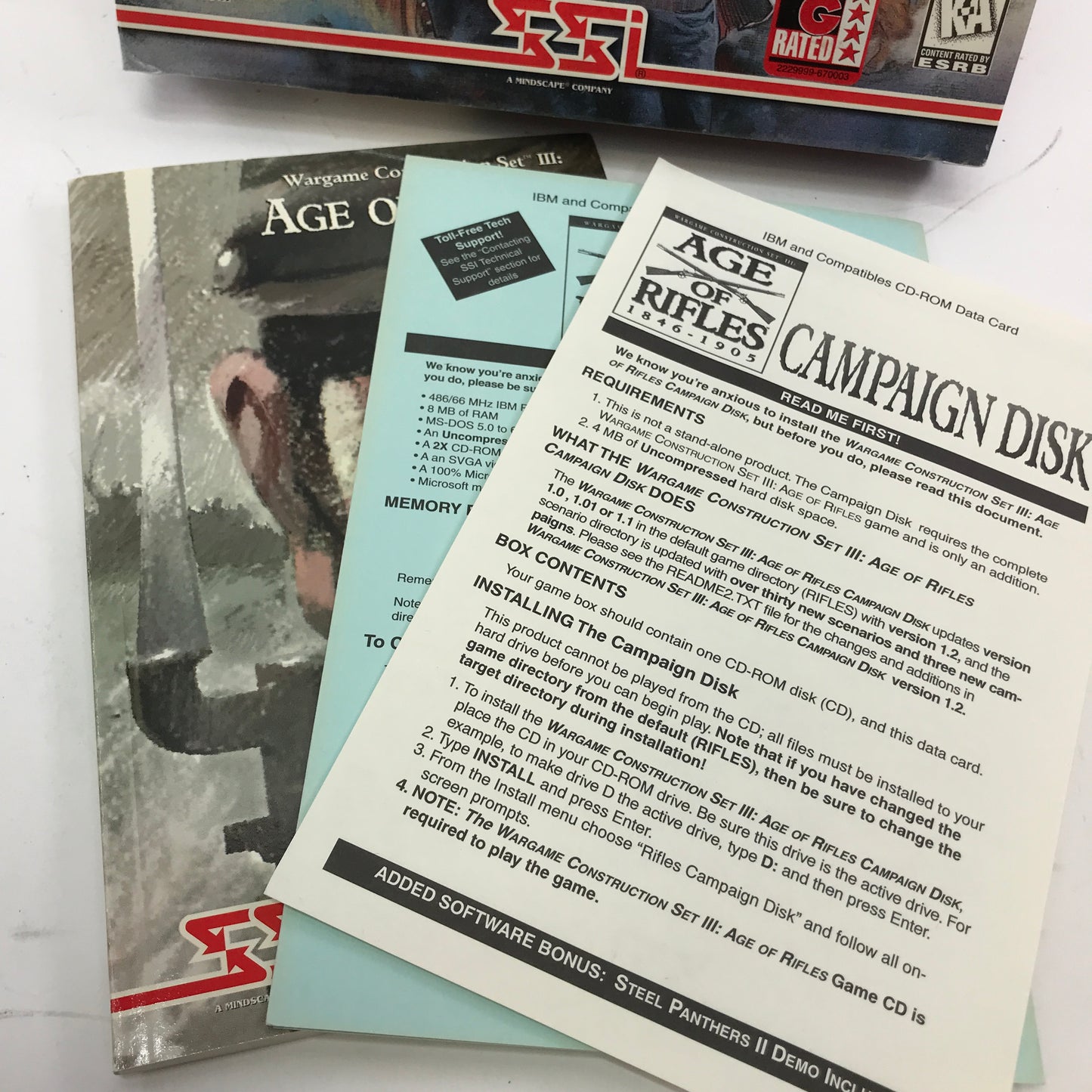 Wargame Construction Set III: Age of Rifles 1846-1905 (PC, 1996) CIB