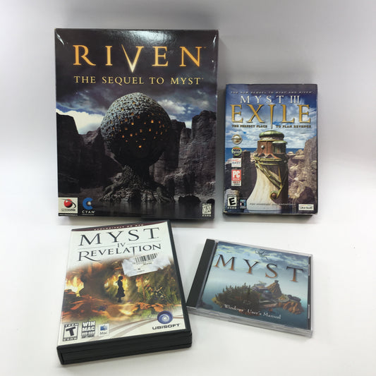 Myst Bundle[Myst, Myst III Exile (Factory Sealed), Myst IV Revelation and Riven]
