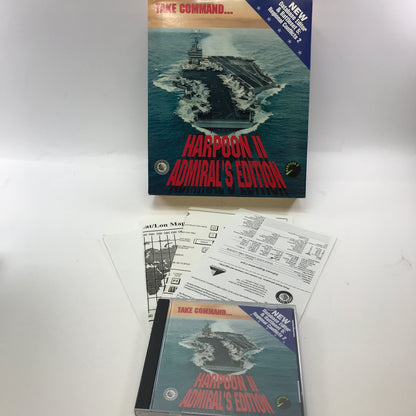 Harpoon 2 Admiral's Edition (PC, 1993) w Original Big Box and Inserts
