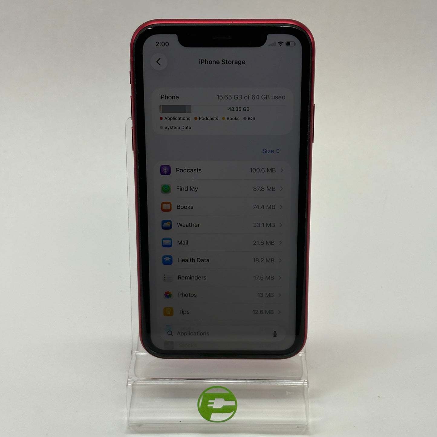 Unlocked Apple iPhone 11 64GB 26.2.1 Red MWL92LL/A