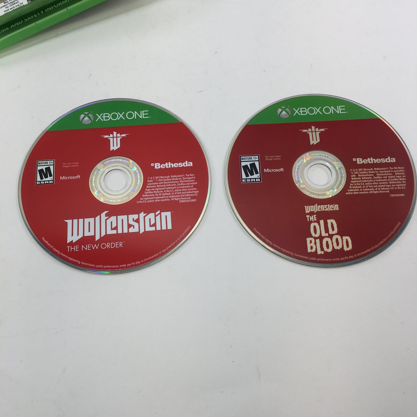 Wolfenstein The New Order and The Old Blood (Microsoft Xbox One, 2017)