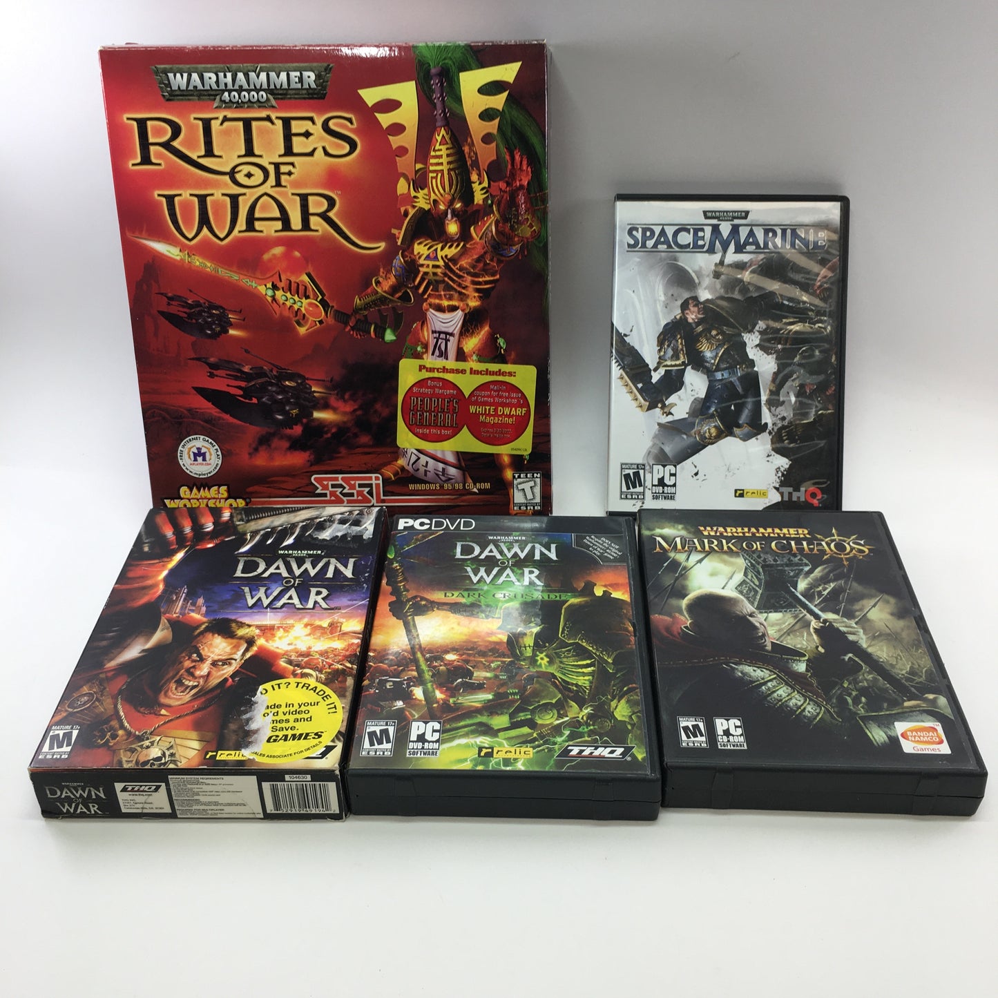 Lot of 5 Warhammer 40k Games [Dawn of War, Dawn of War Dark Crusade and More]